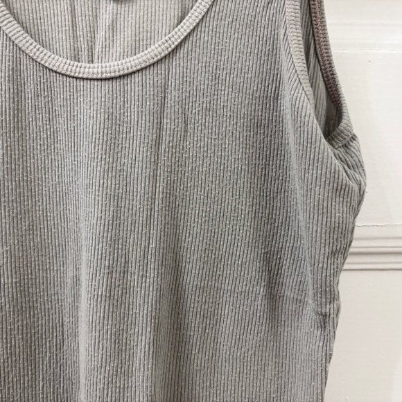 James Perse sz 2 grey Ribbed Basic Tank Top - Picture 15 of 16